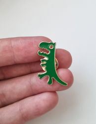 Pin Grön Dinosaur