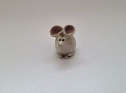 Figurin miniatyr mus, mini mus i porslin