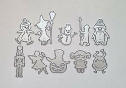 Scrapbooking, dies, cutting dies - 10 st figurer