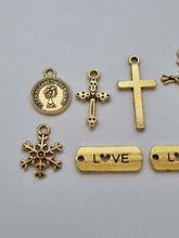 10 st guldfärgade Berlocker Charms Hängen för smyckestillverkning