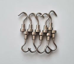 10 st Krokar, Neodymium magneter, magnetisk krok (ca 300 gram lyftkraft)
