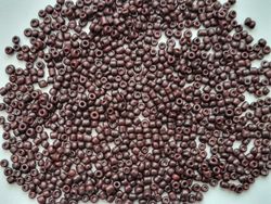 1000 små pärlor, fröpärlor, glaspärlor (2 mm) - Mörkbruna