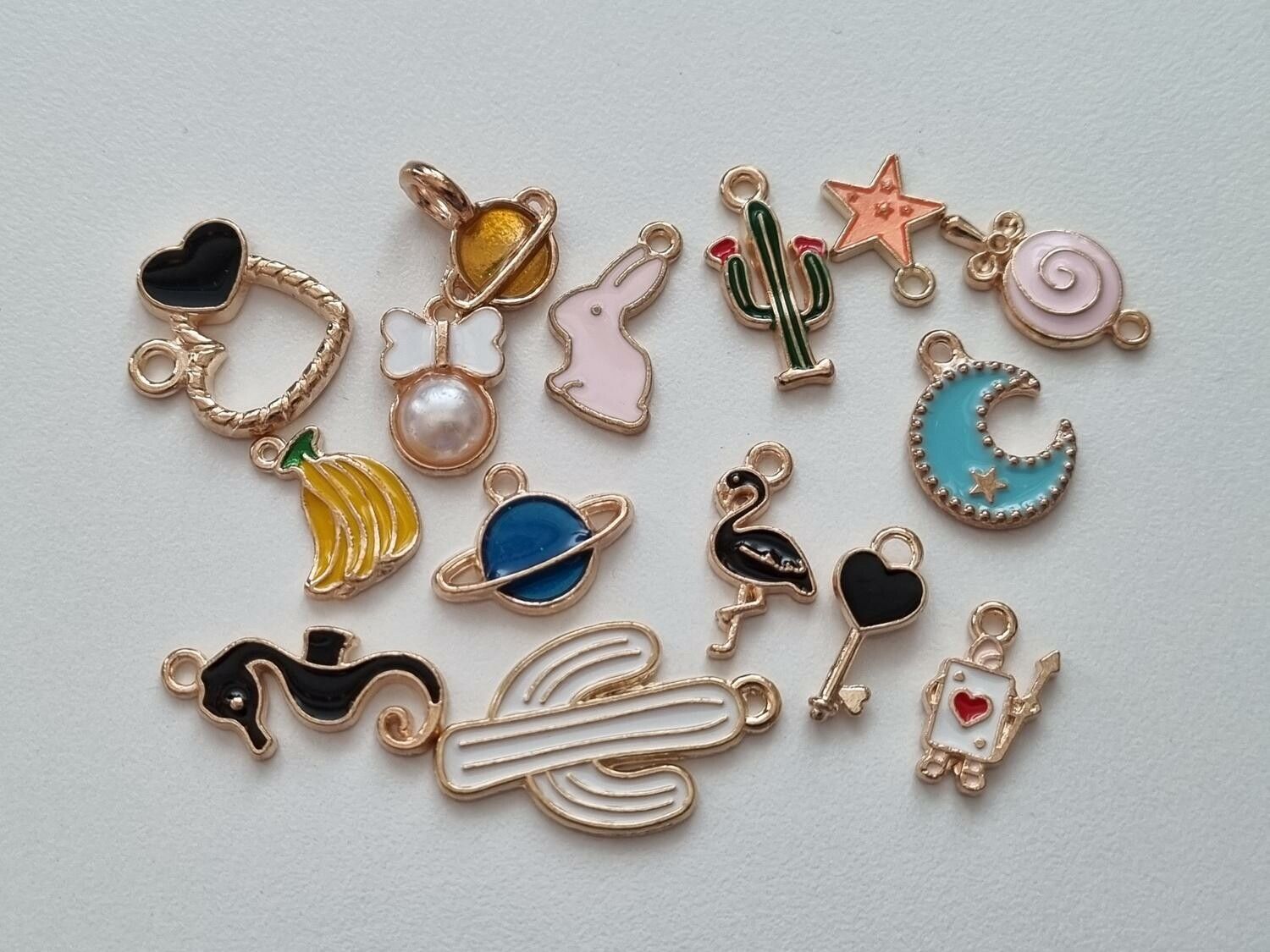 15 st söta Berlocker Charms Hängen för smyckestillverkning