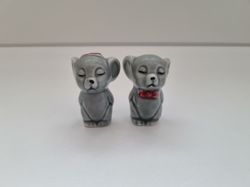 Figurin miniatyr möss, mini möss i porslin (2 st)