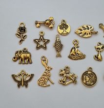 20 st guldfärgade Berlocker Charms Hängen för smyckestillverkning