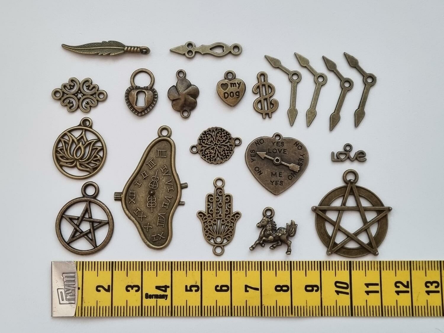 20 st bronsfärgade Berlocker Charms Hängen för smyckestillverkning