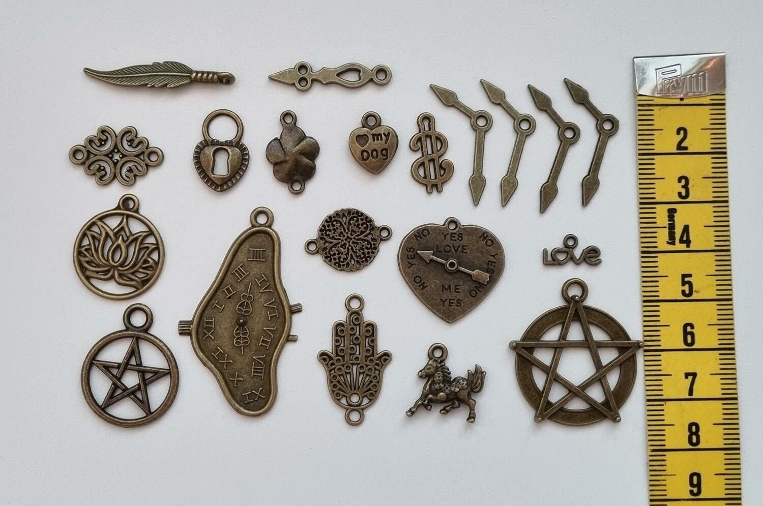 20 st bronsfärgade Berlocker Charms Hängen för smyckestillverkning