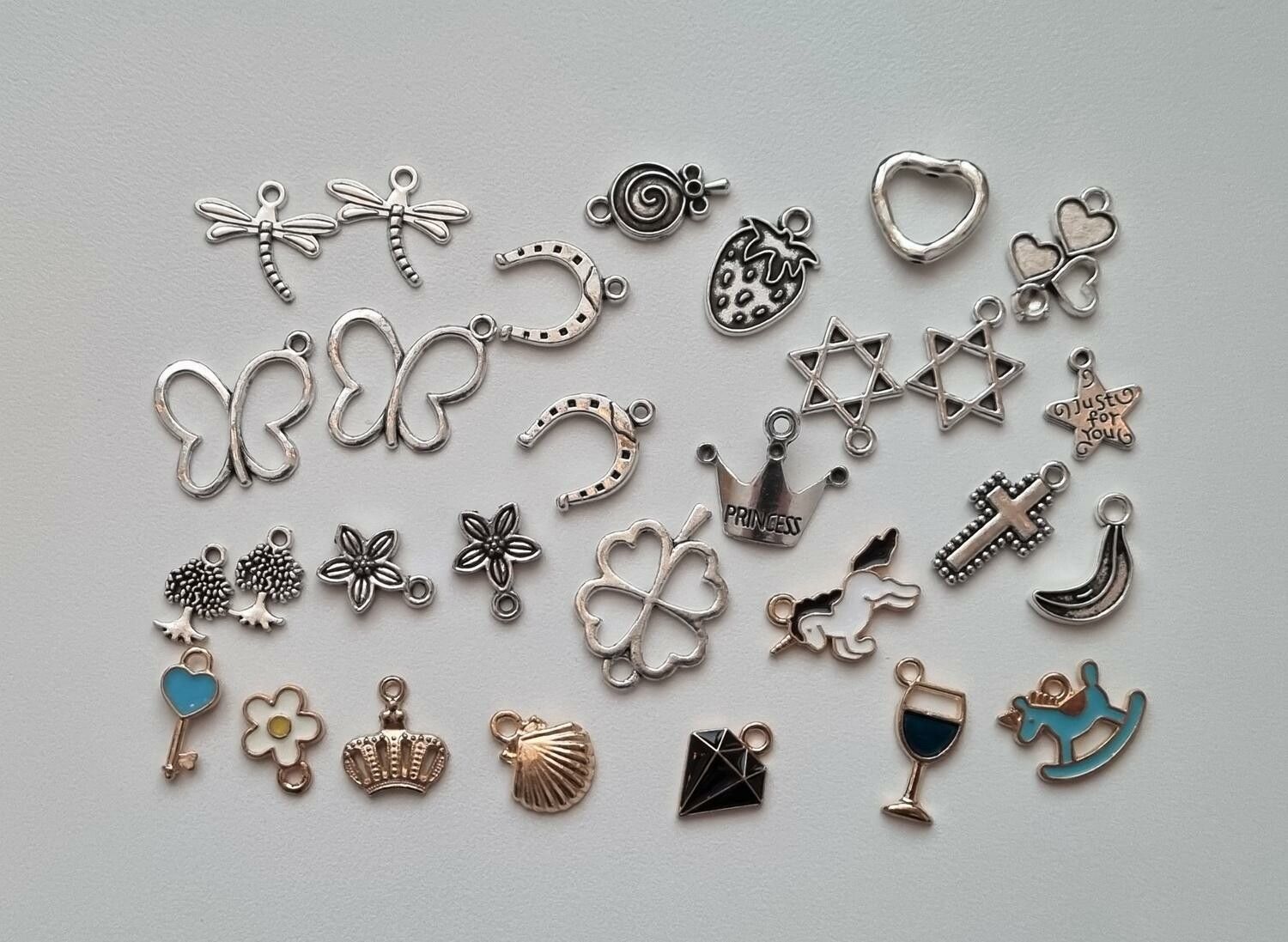 29 st Berlocker Charms Hängen för smyckestillverkning