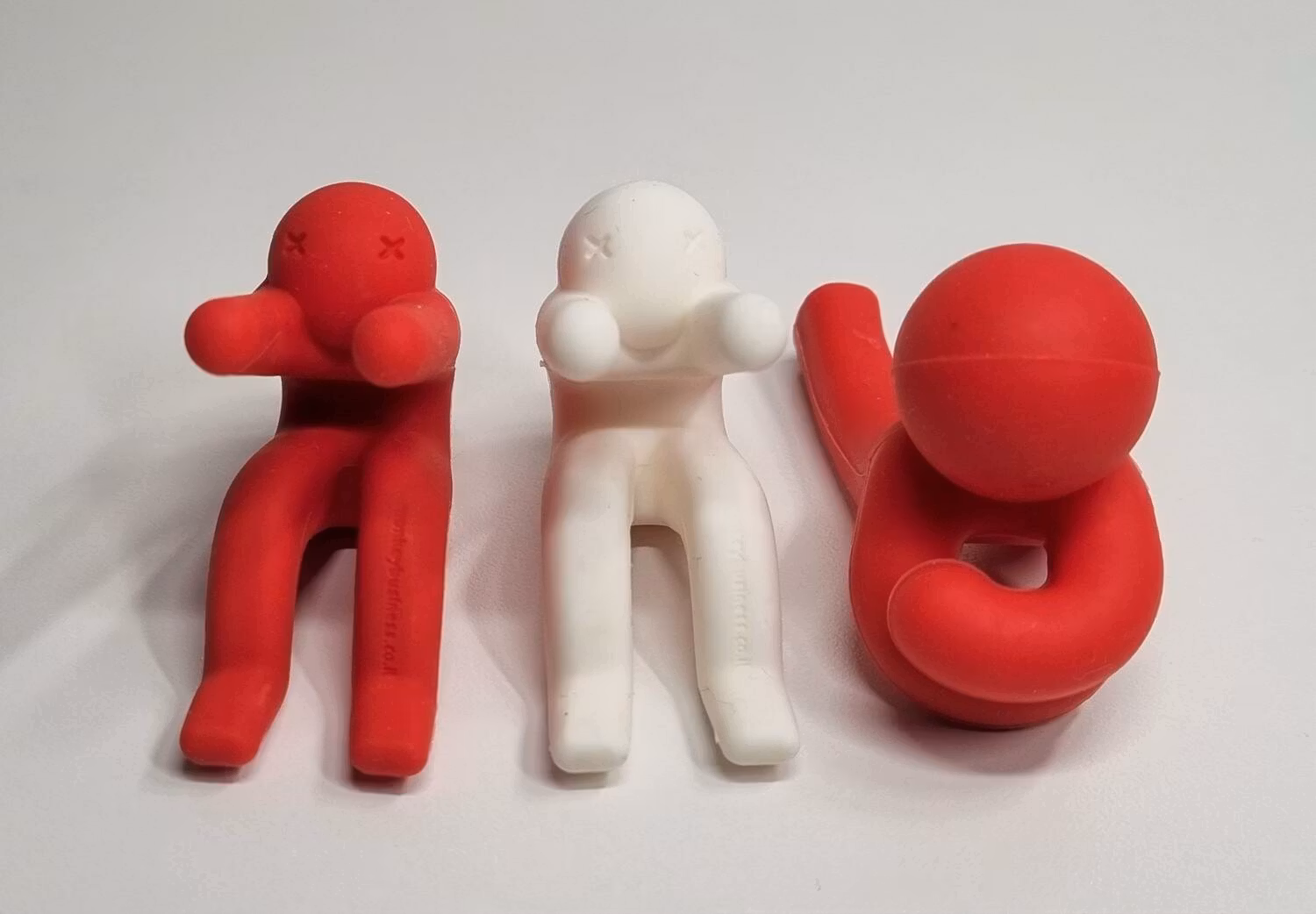 3 st lustiga figurer / gummifigurer, miniatyrer