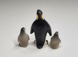 3 st handmålade pingviner, miniatyrer, figuriner