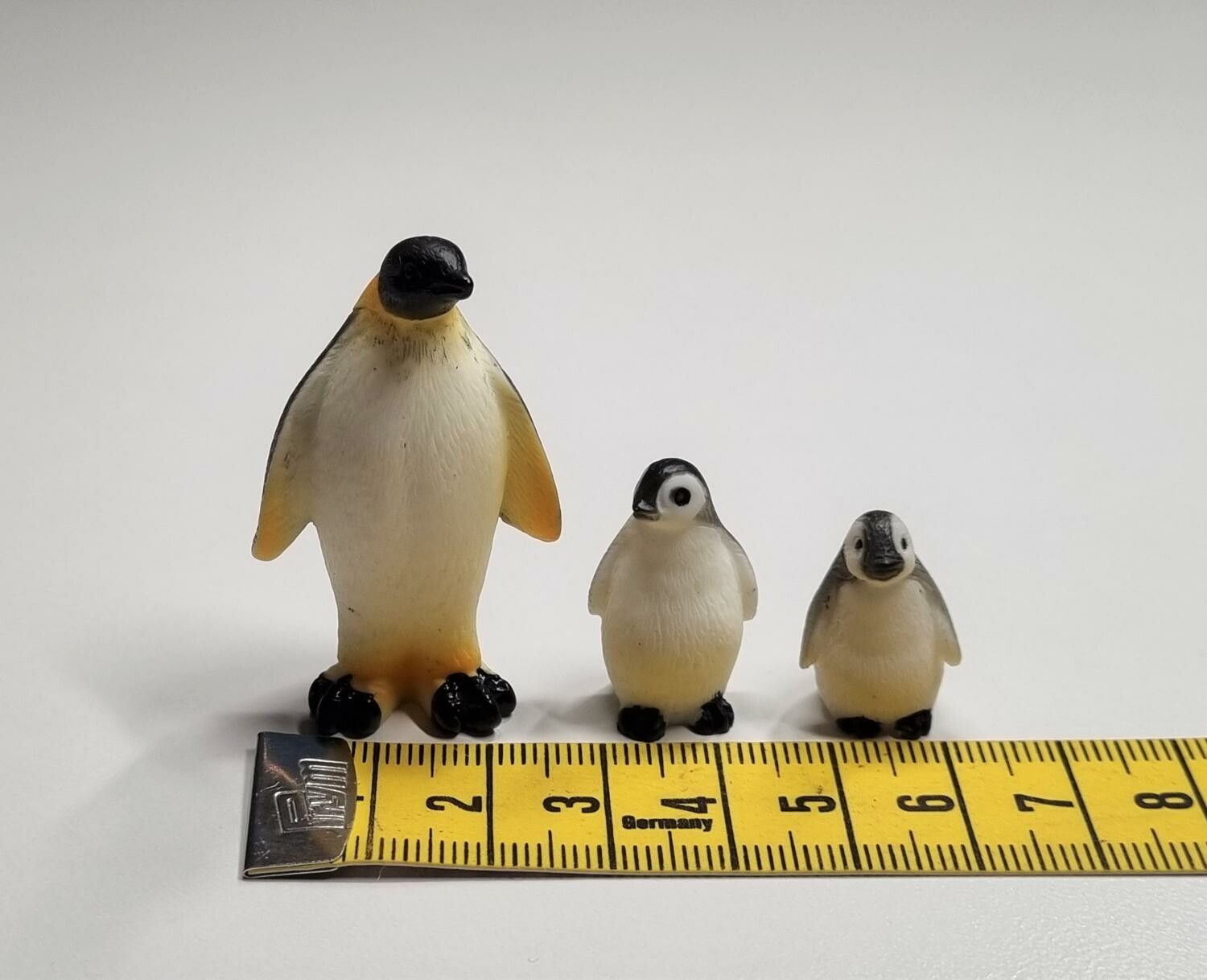 3 st handmålade pingviner, miniatyrer, figuriner
