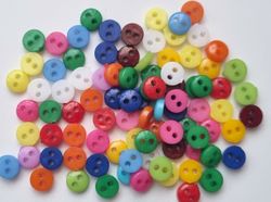 30 st knappar / dockknappar miniatyrer (6 mm)