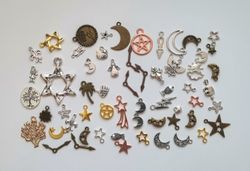 58 st berlocker charms hängen för smyckestillverkning