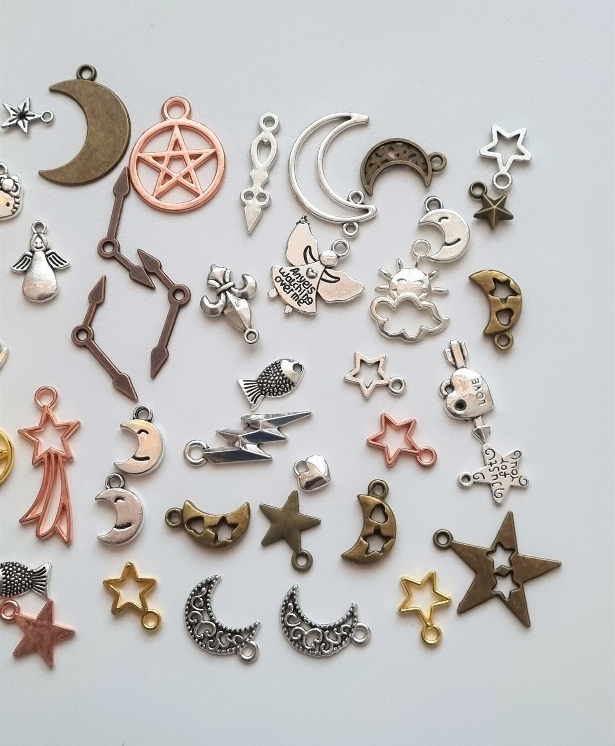 58 st berlocker charms hängen för smyckestillverkning