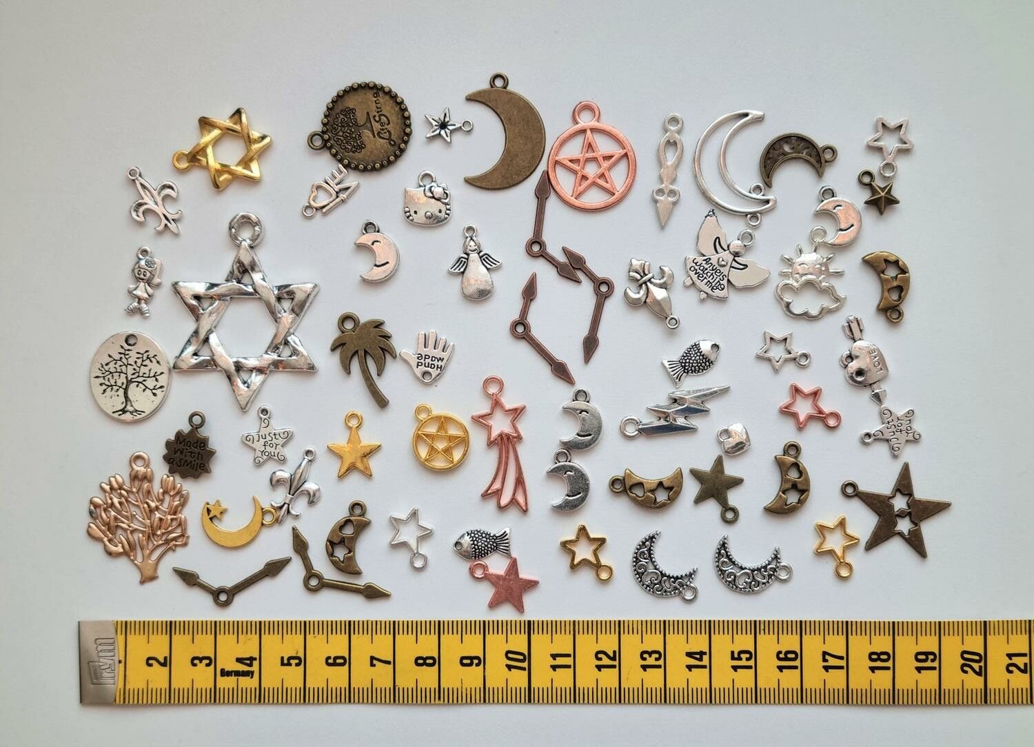 58 st berlocker charms hängen för smyckestillverkning