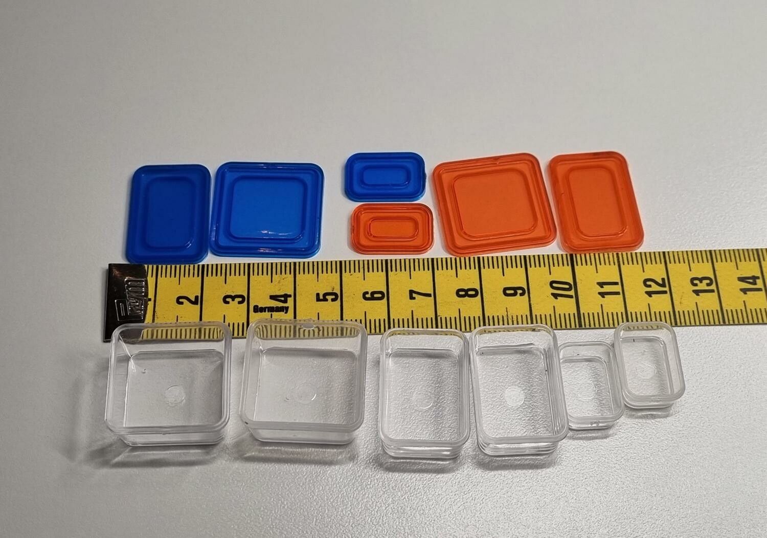 6 st små matlådor, minilådor. Miniatyrer för dekoration, dockskåp