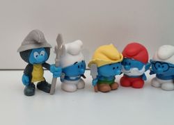 7 st små smurfar