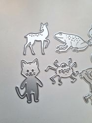Scrapbooking, dies, cutting dies - 8 st djur