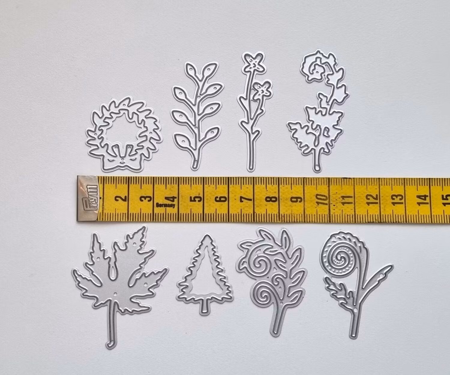 Scrapbooking, dies, cutting dies - 8 st växter/planter