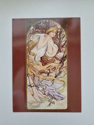 Vykort - Alphonse Mucha, April Maj Juni