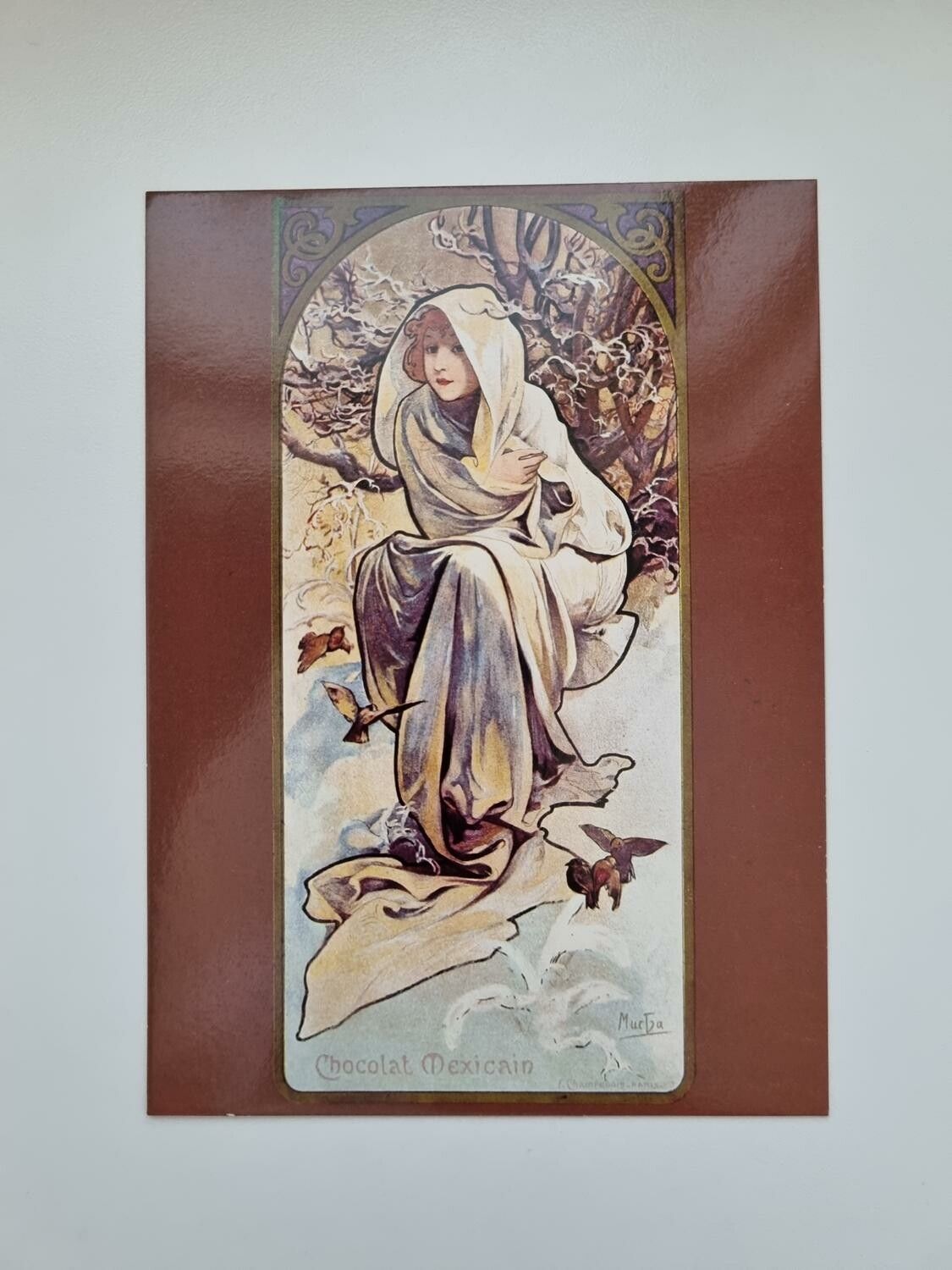 Vykort - Alphonse Mucha, Januari Februari Mars