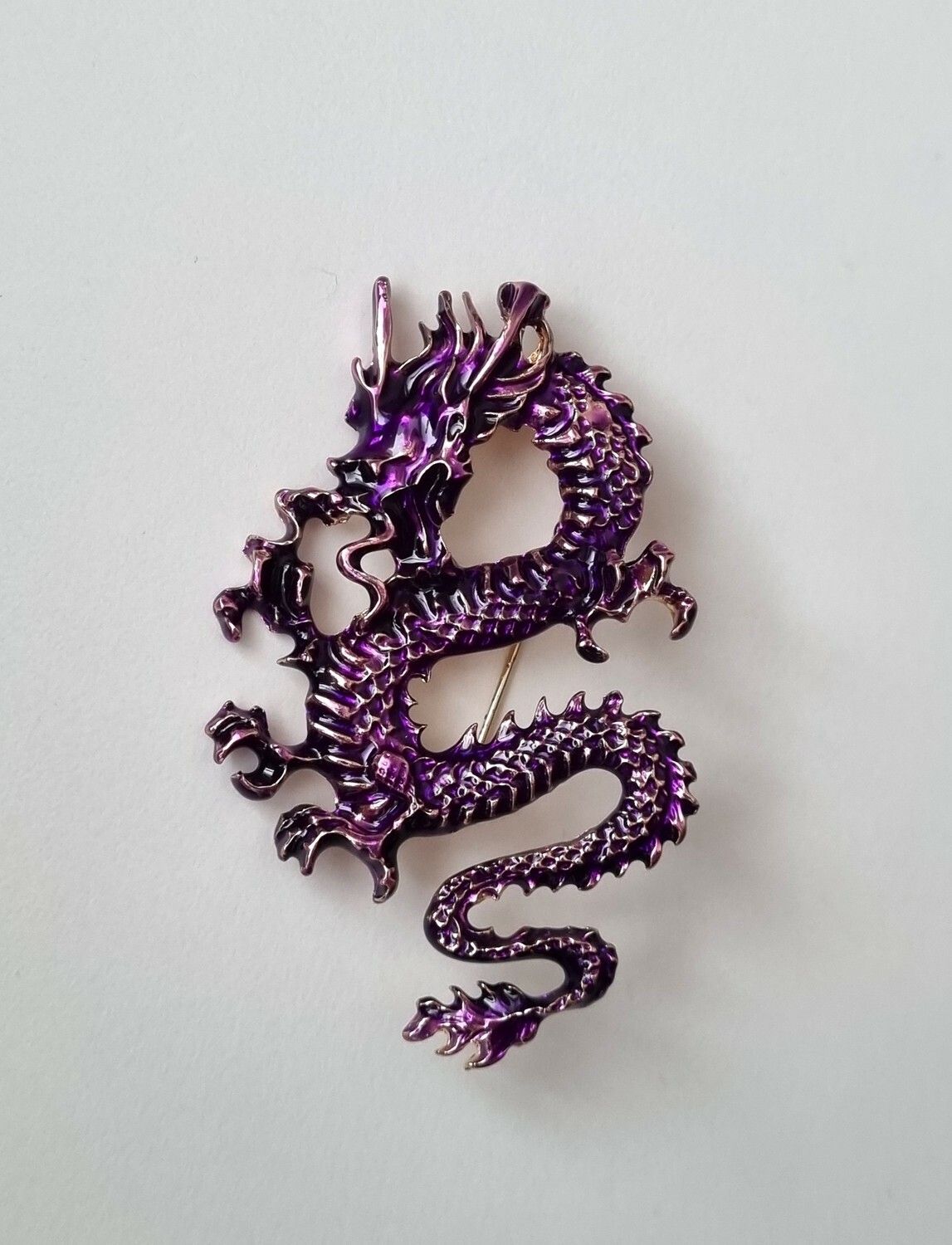 Brosch - Drake / kinesisk drake (lila)
