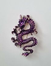 Brosch - Drake / kinesisk drake (lila)