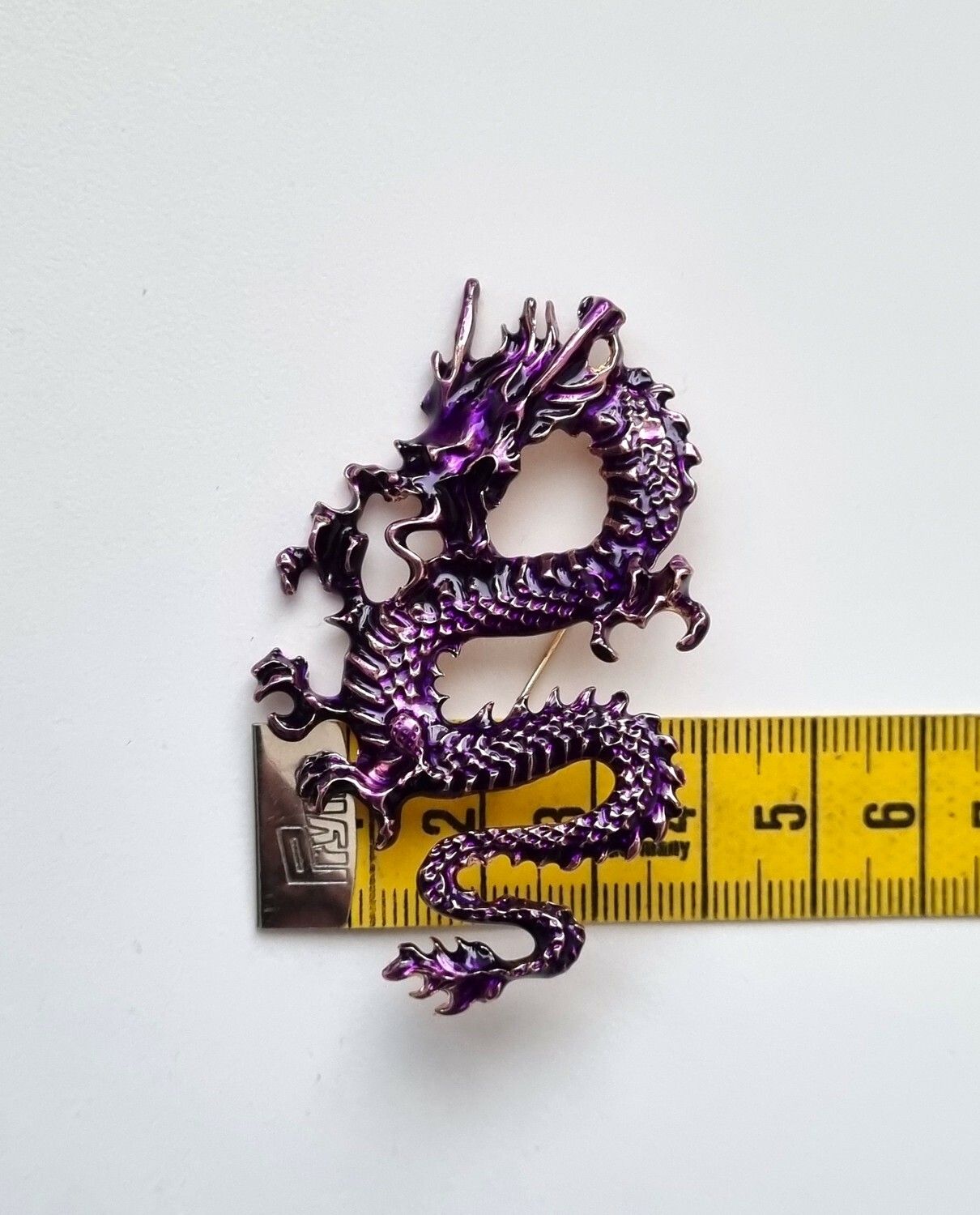 Brosch - Drake / kinesisk drake (lila)