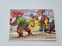 Vykort - Dubbelt vykort / Julkort, Erik Forsman