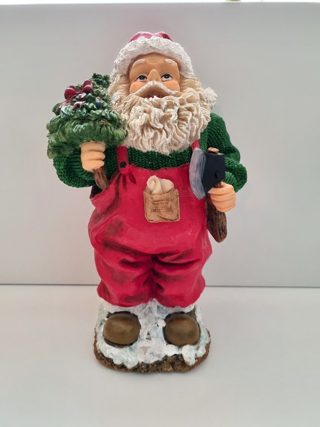 Handmålad figurin, stor jultomte, Hedlund (23,5 cm hög)
