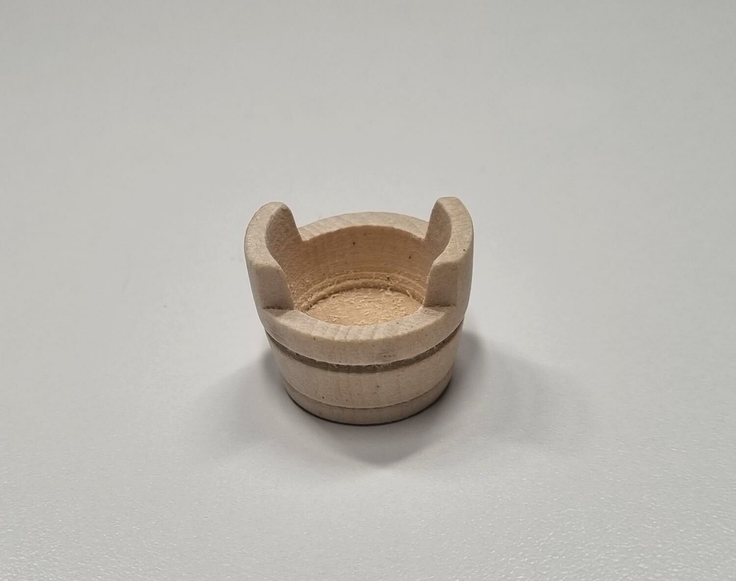 Balja, badbalja i trä - Miniatyr till dockskåp, tittskåp med mera