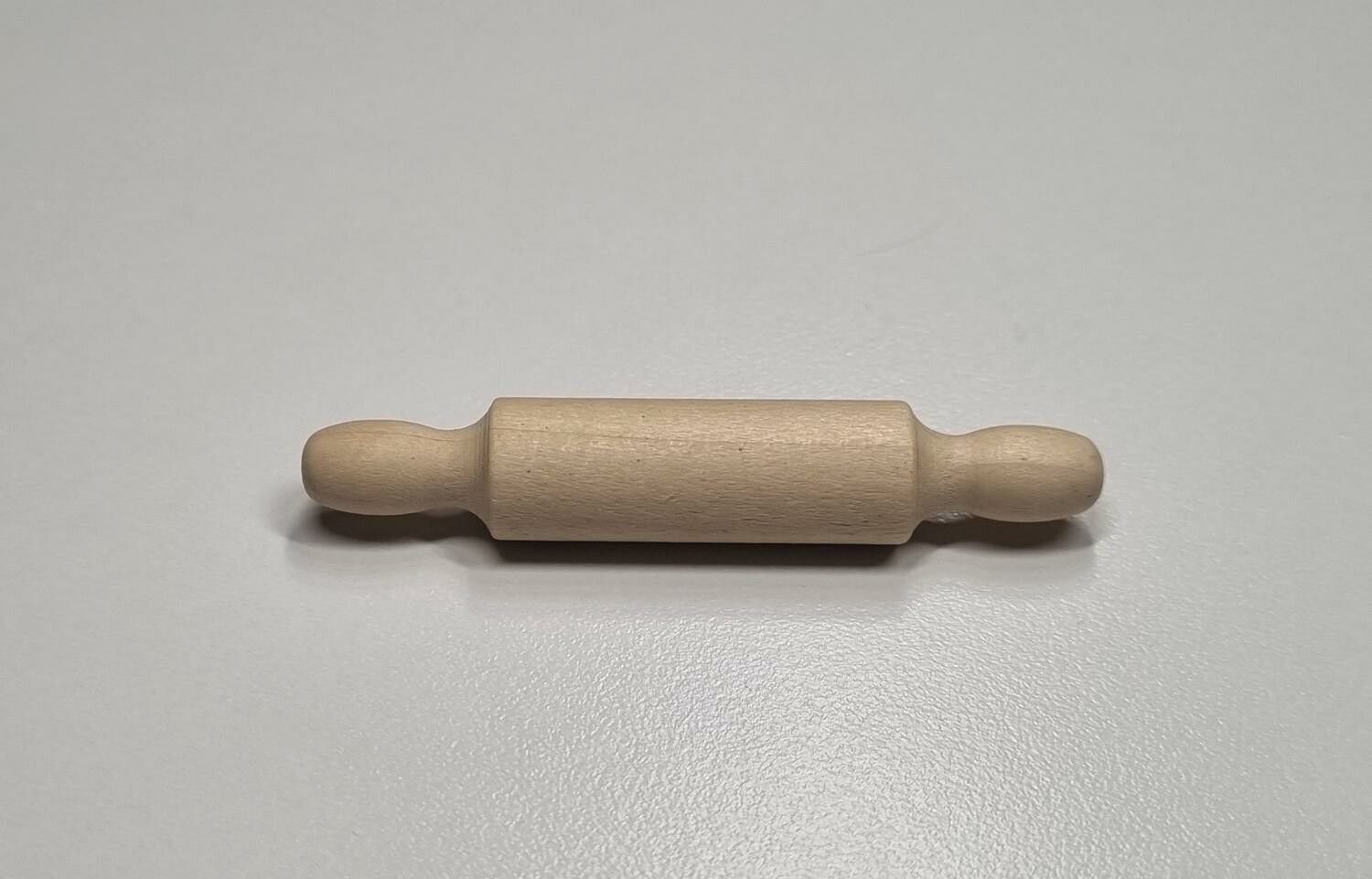 Brödkavel, kavel i trä - Miniatyr till dockskåp, tittskåp med mera