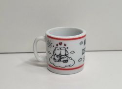 1 st söt tysk liten miniatyrmugg, minimugg