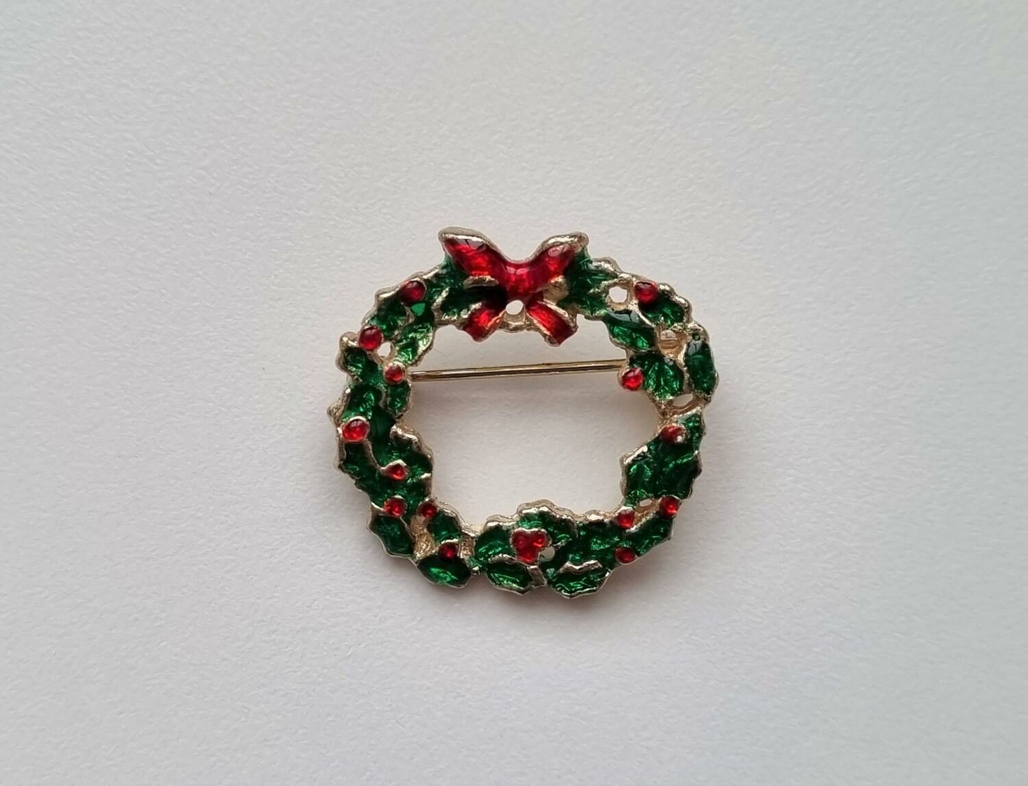 Brosch julkrans. Julkransbrosch