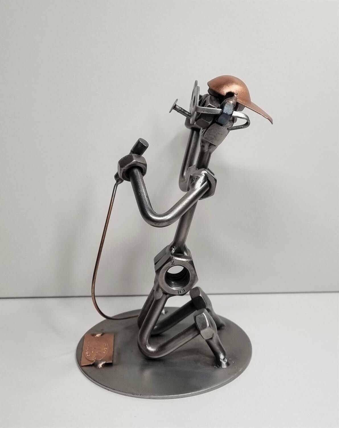 Metallkonst, skulptur. Stålman / stålfigur. Hinz & kunst Germany.