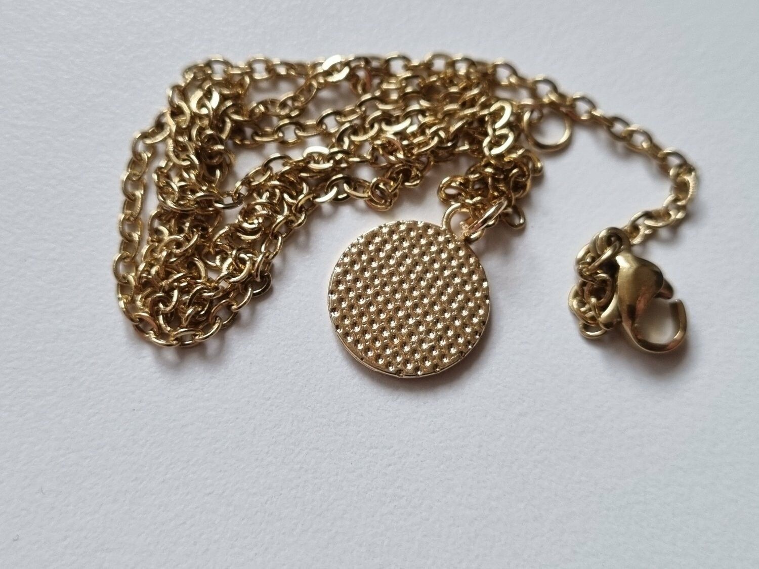 Halsband Smiley / smileyface (vit)