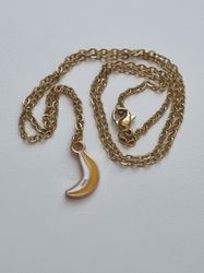 Halsband med banan (50 cm lång kedja i rostfritt stål)