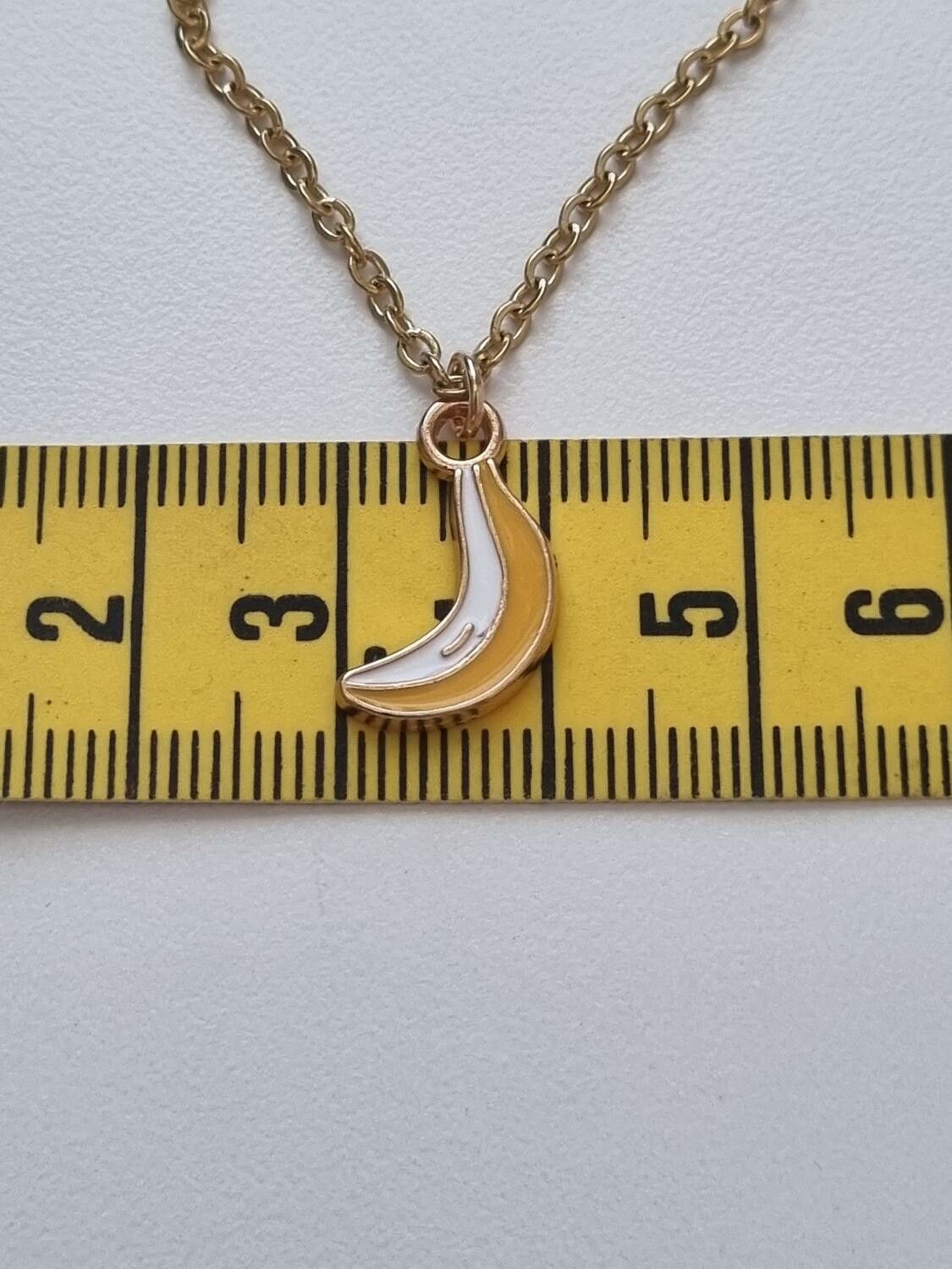 Halsband med banan (50 cm lång kedja i rostfritt stål)