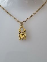 Halsband med klockberlock i steampunk (50 cm långt halsband)