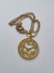 Halsband med klockberlock i steampunk (50 cm långt halsband)