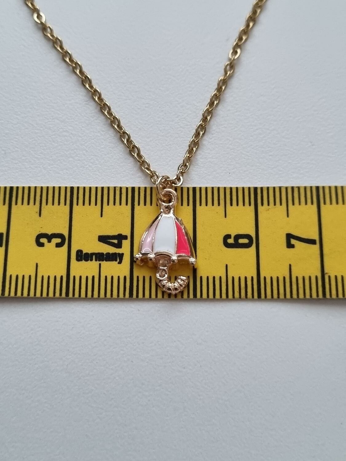 Halsband i rostfritt stål med söt berlock (45 cm) - Paraply