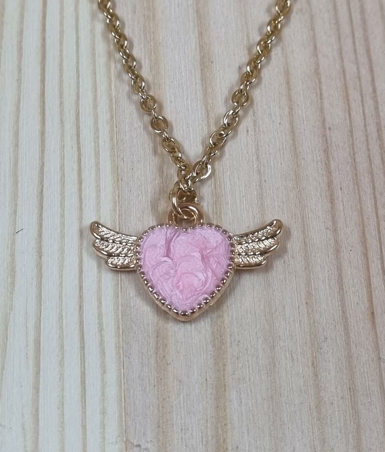 Halsband Rosa hjärta