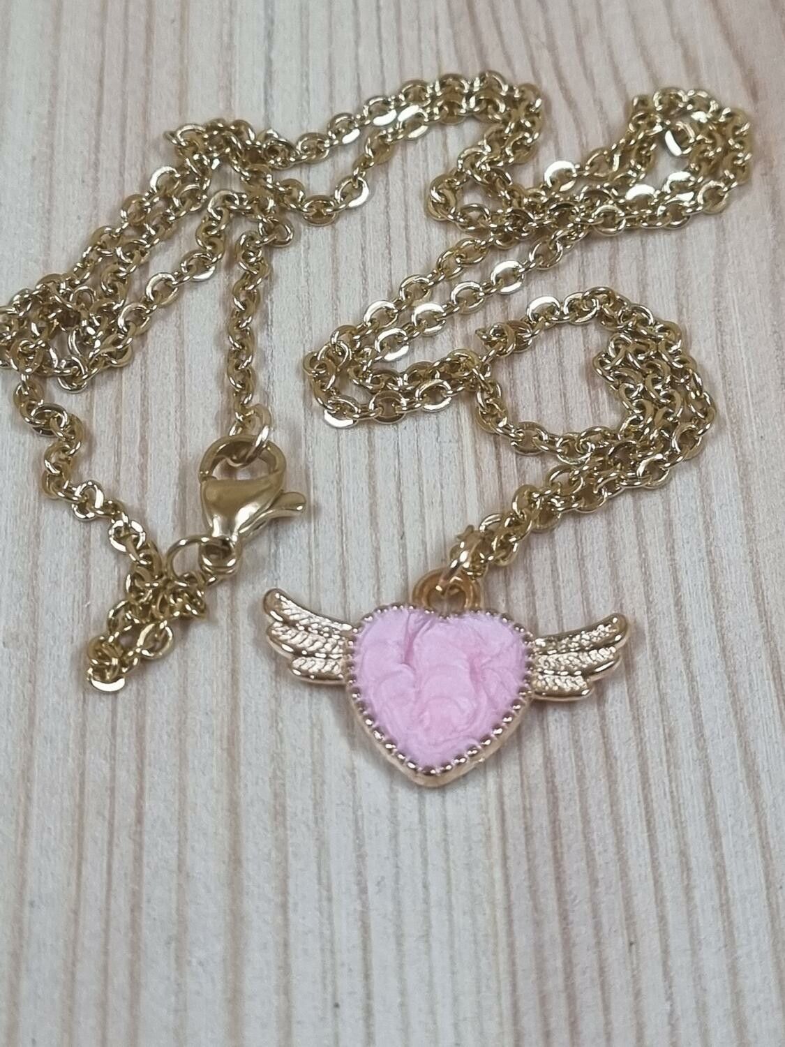 Halsband Rosa hjärta