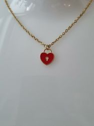Halsband Hjärta med nyckelhål
