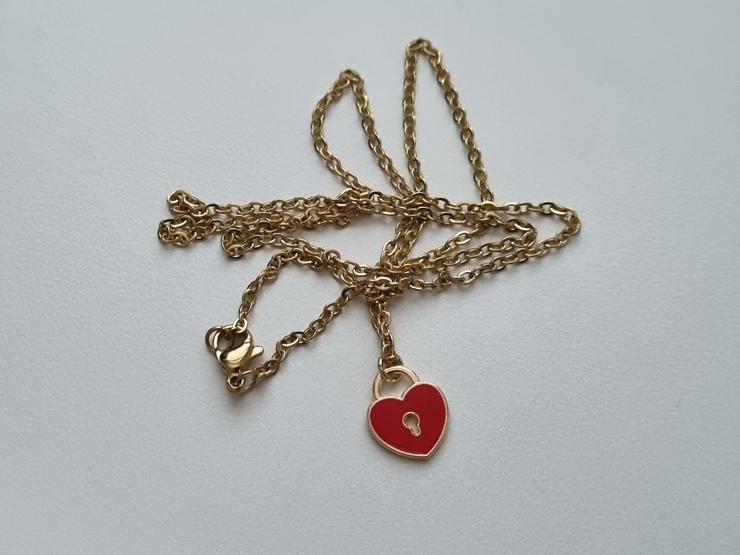 Halsband Hjärta med nyckelhål