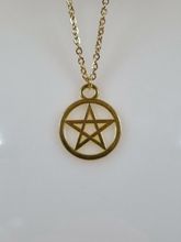 Halsband (60 cm) i rostfritt stål med söt berlock - Pentagram