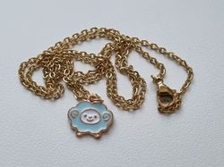 Halsband med litet lamm/får (55 cm lång kedja)