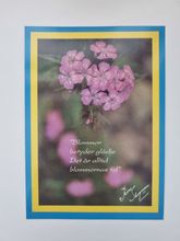 Vykort - Thore Skogman - "Blommor betyder glädje. Det är alltid blommornas tid"