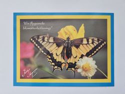 Vykort - Thore Skogman - "En flygande blomsterhälsning"