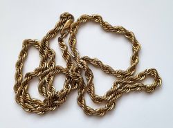 Guldfärgat halsband halslänk (59,7 gram. 76 cm lång)